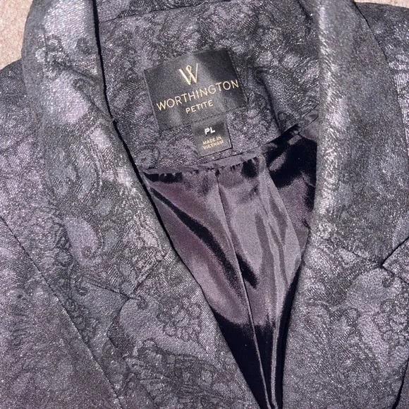 Worthington Women's Shimmering Black Pantsuit - Picture 4 of 6